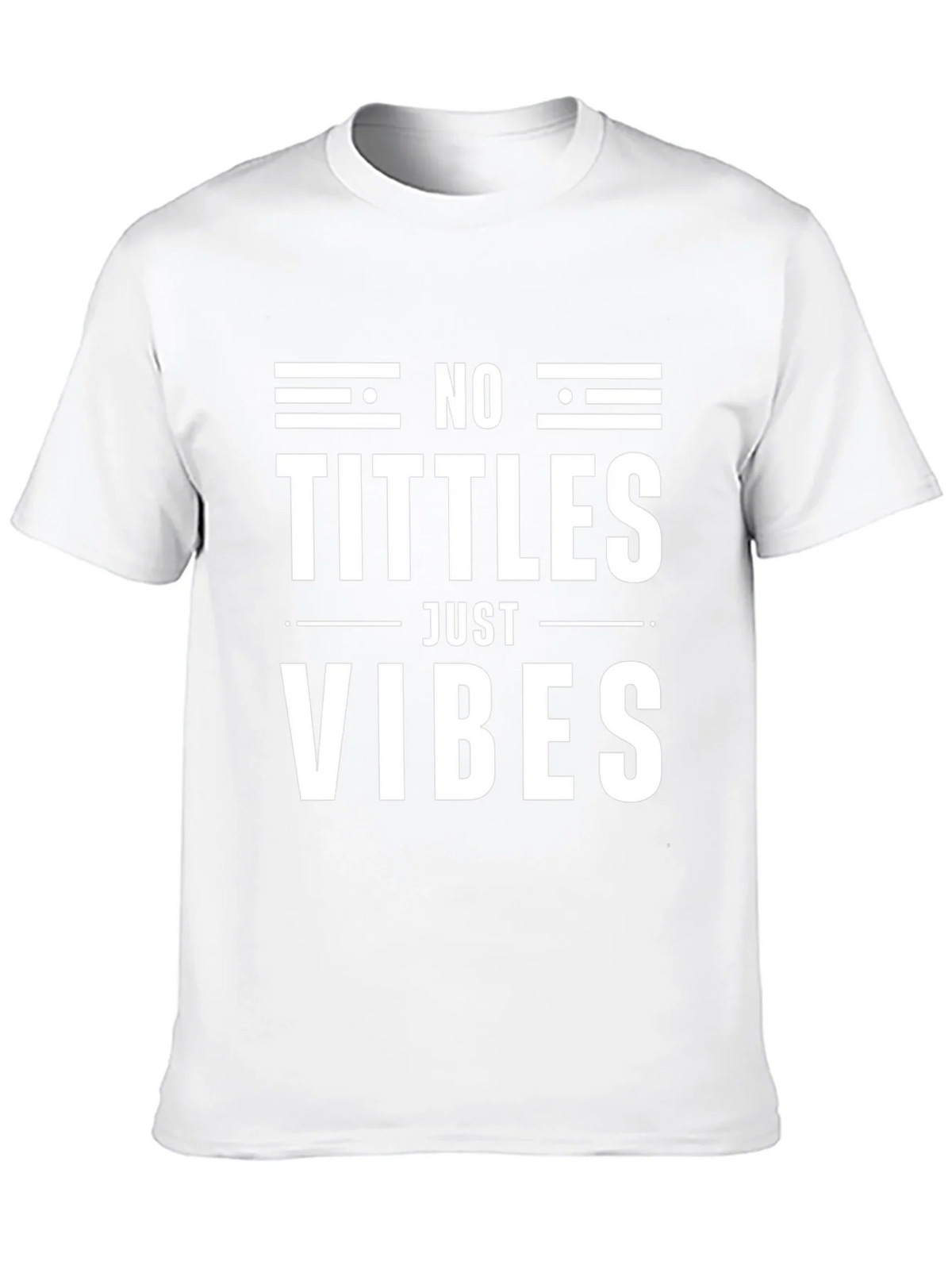 No Tittles Just Vibes Graphic Tee - Black