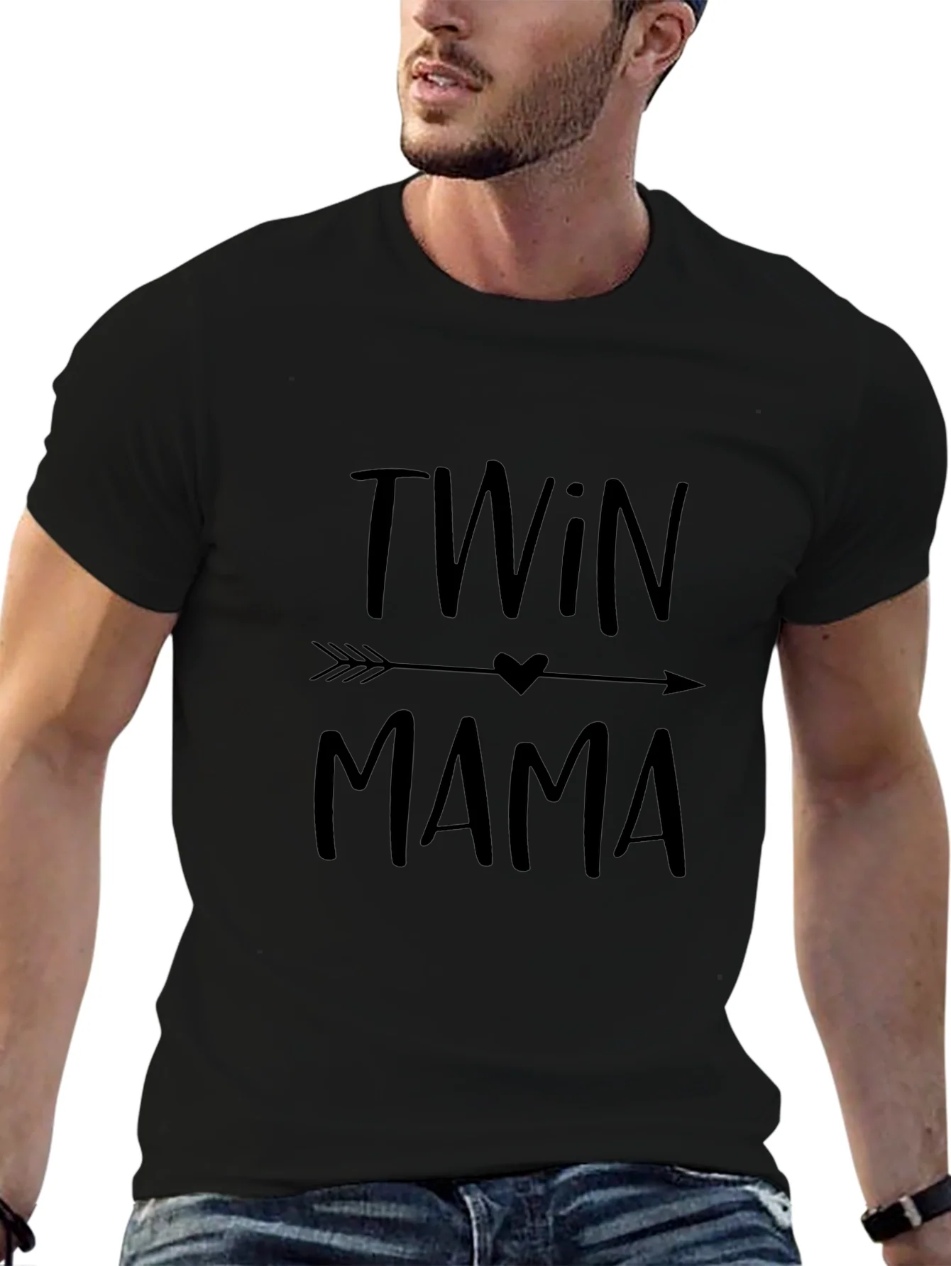 Twin Mama Graphic Tee - Black T-Shirt