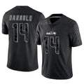 S.Seahawks #14 Sam Darnold Player Black RFLCTV Limited Football Jerseys