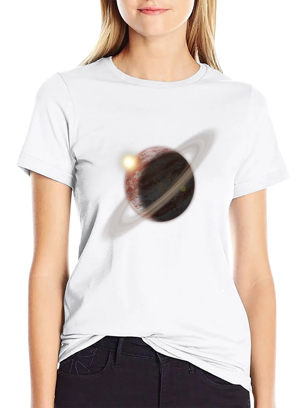 Planet Graphic Tee - Space Saturn Rings