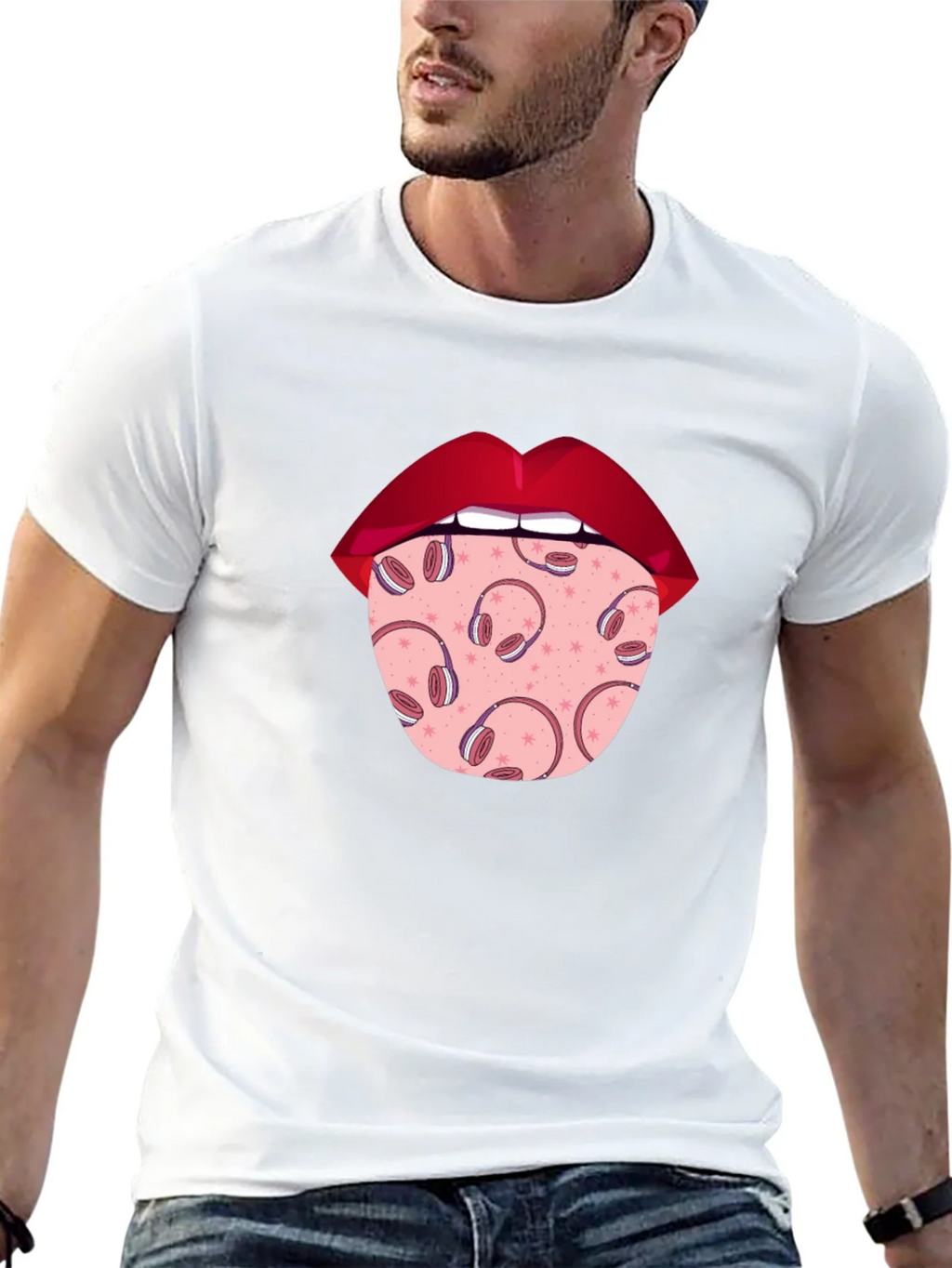 Statement Tongue T-Shirt - Music Lover