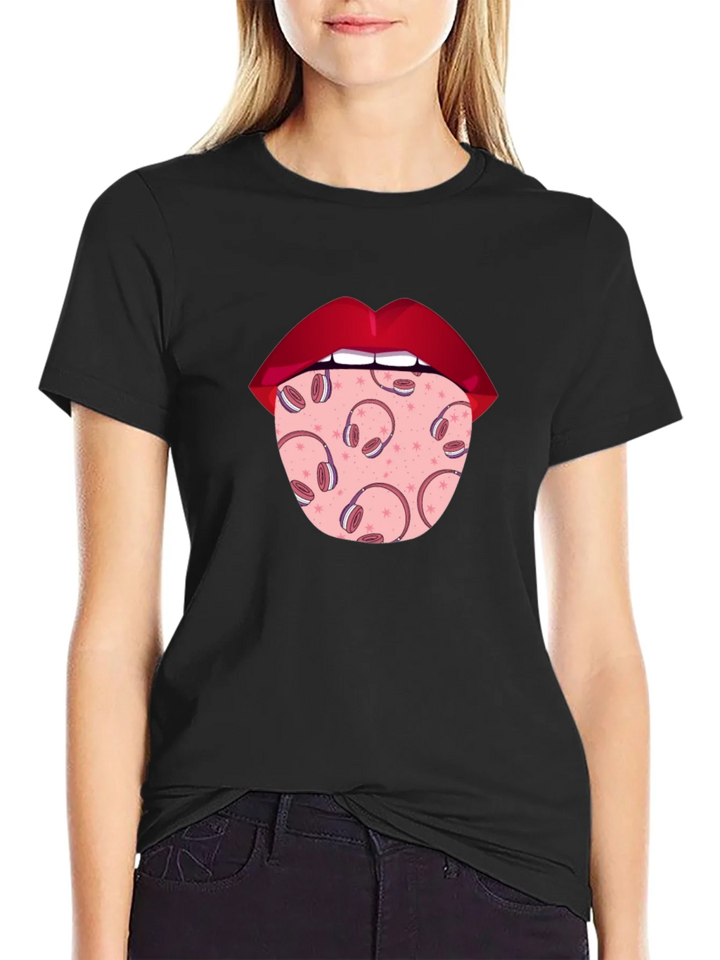 Statement Tongue T-Shirt - Music Lover