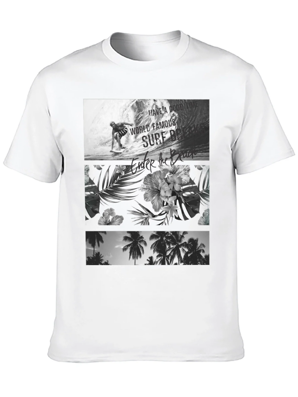 Black Surf Scene Graphic Tee