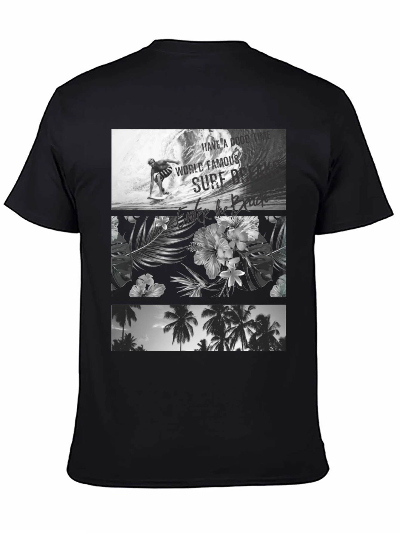 Black Surf Scene Graphic Tee
