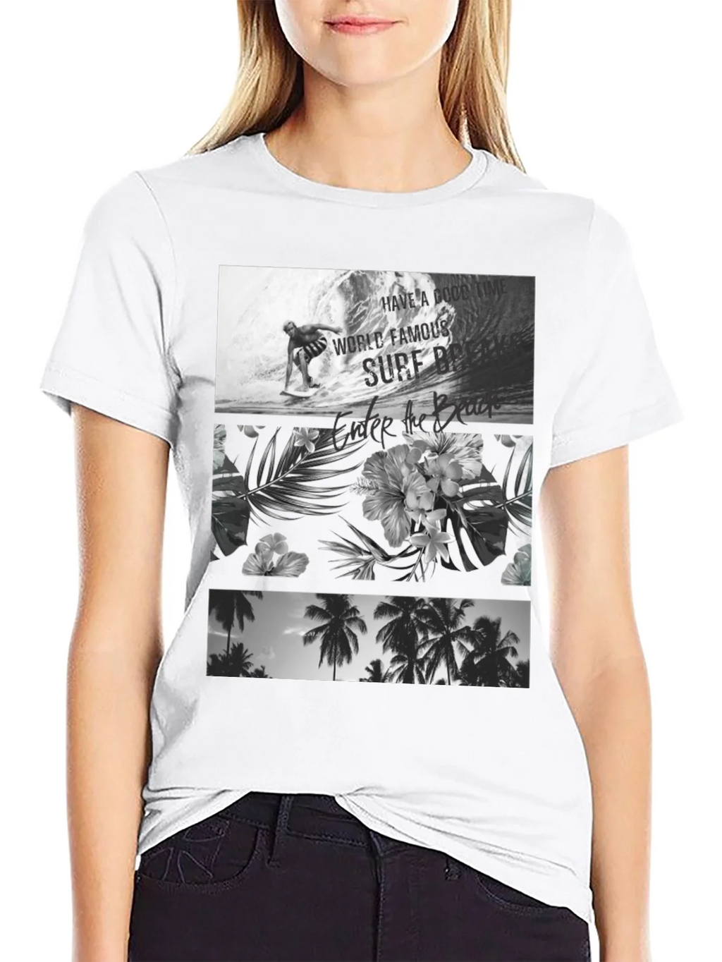 Black Surf Scene Graphic Tee
