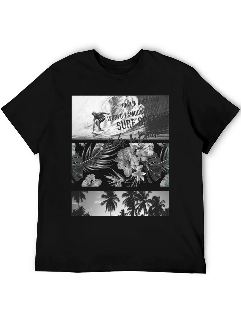 Black Surf Scene Graphic Tee