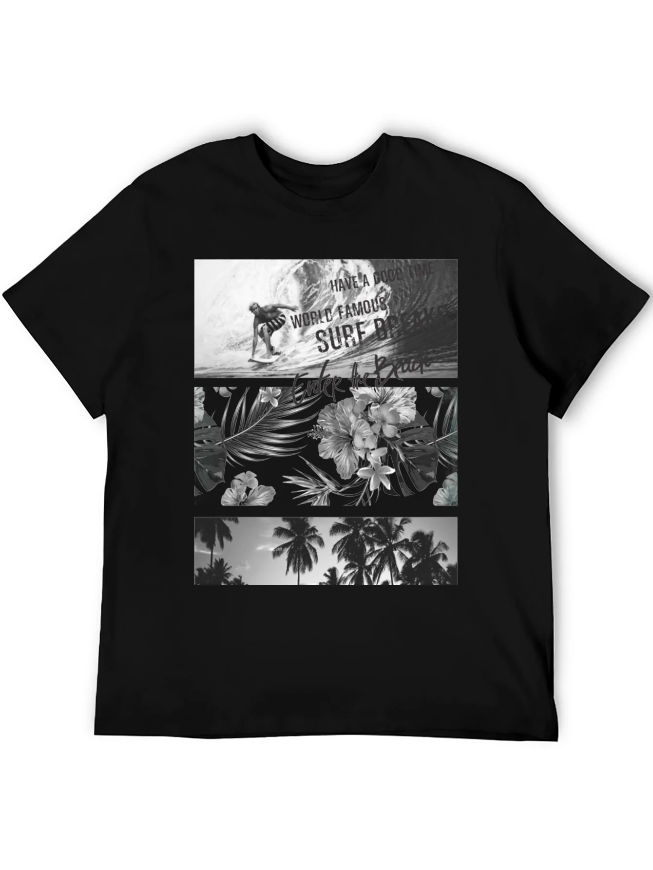 Black Surf Scene Graphic Tee