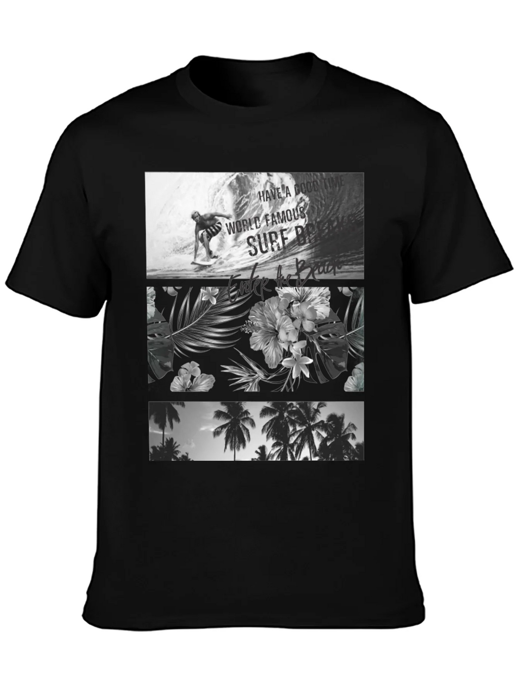 Black Surf Scene Graphic Tee