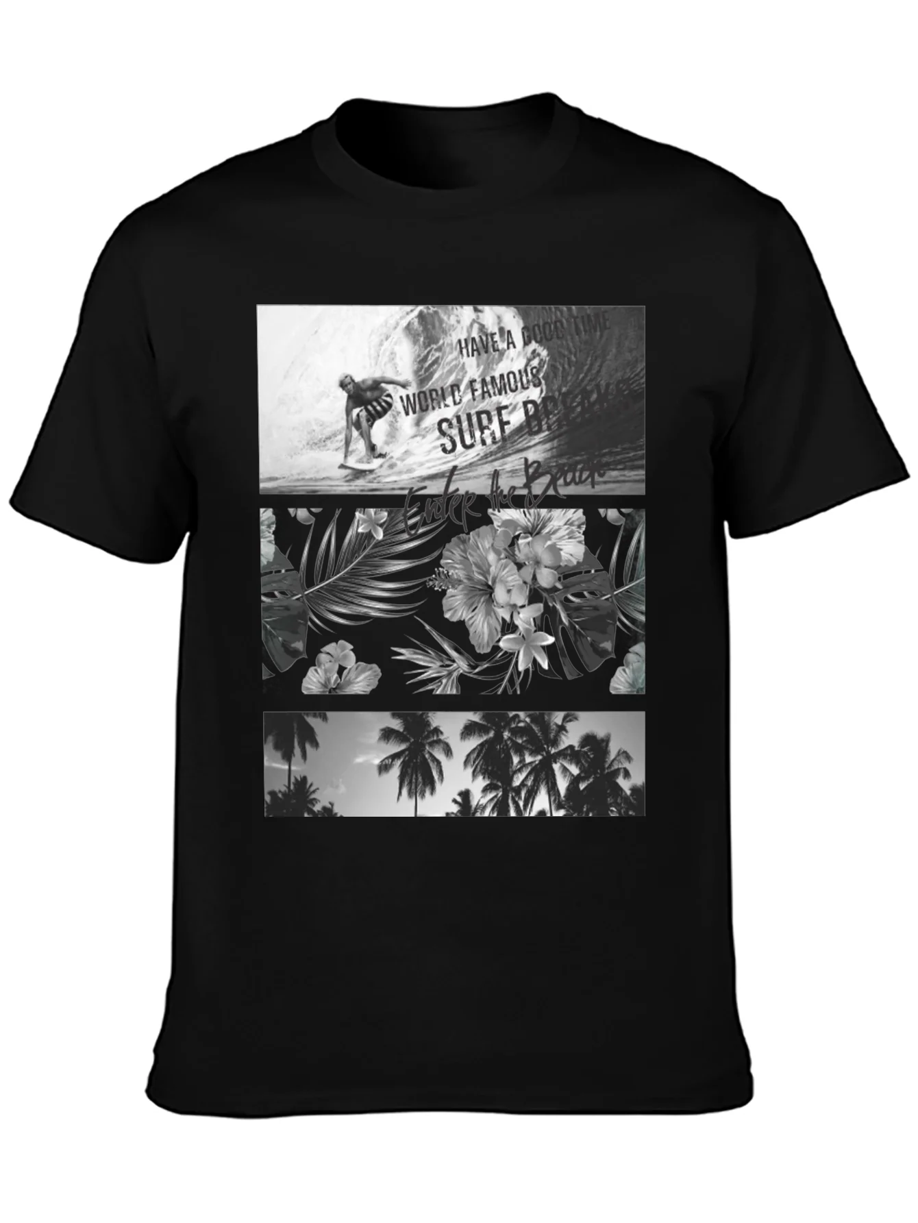Black Surf Scene Graphic Tee