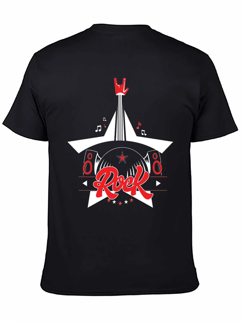 Rock Music Graphic Tee - Black