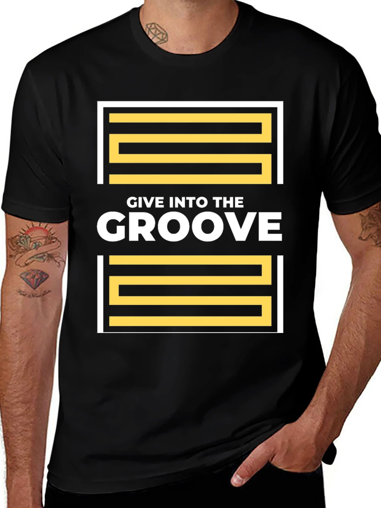 Give Into The Groove Black T-Shirt