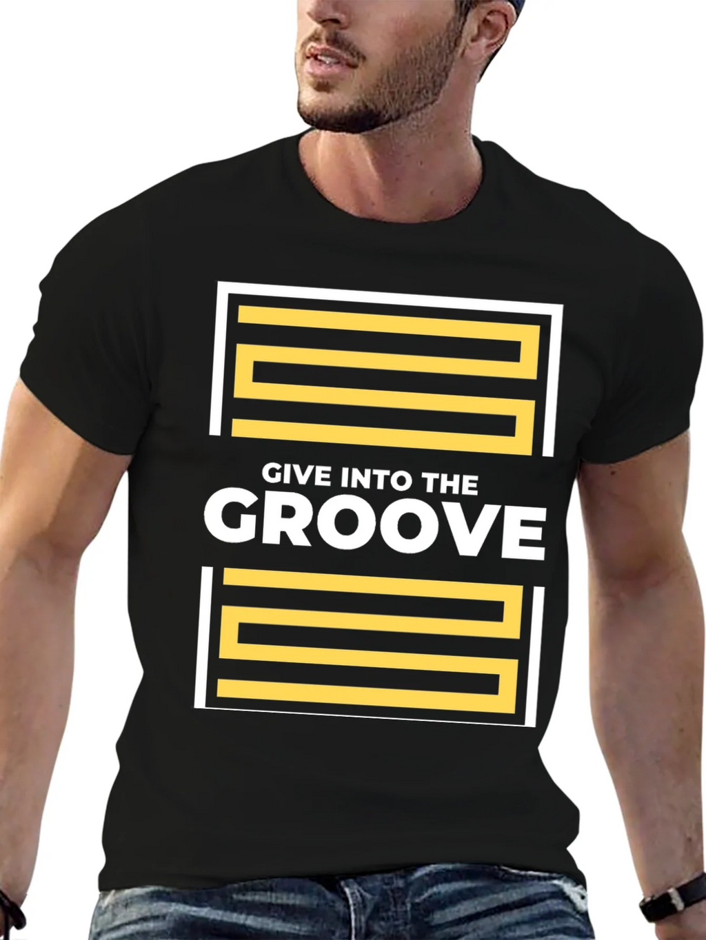 Give Into The Groove Black T-Shirt
