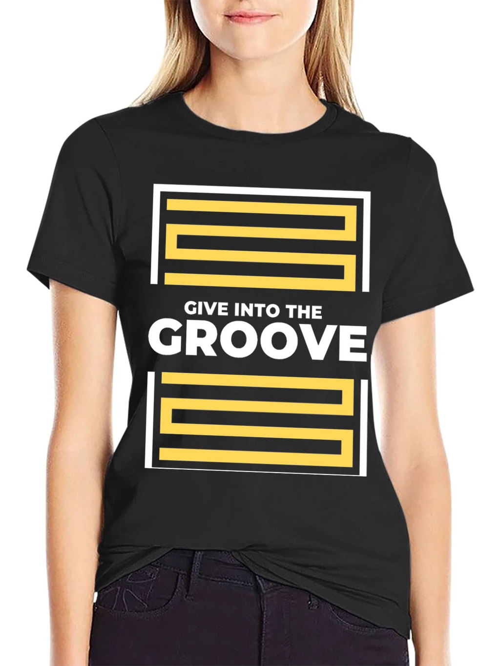 Give Into The Groove Black T-Shirt