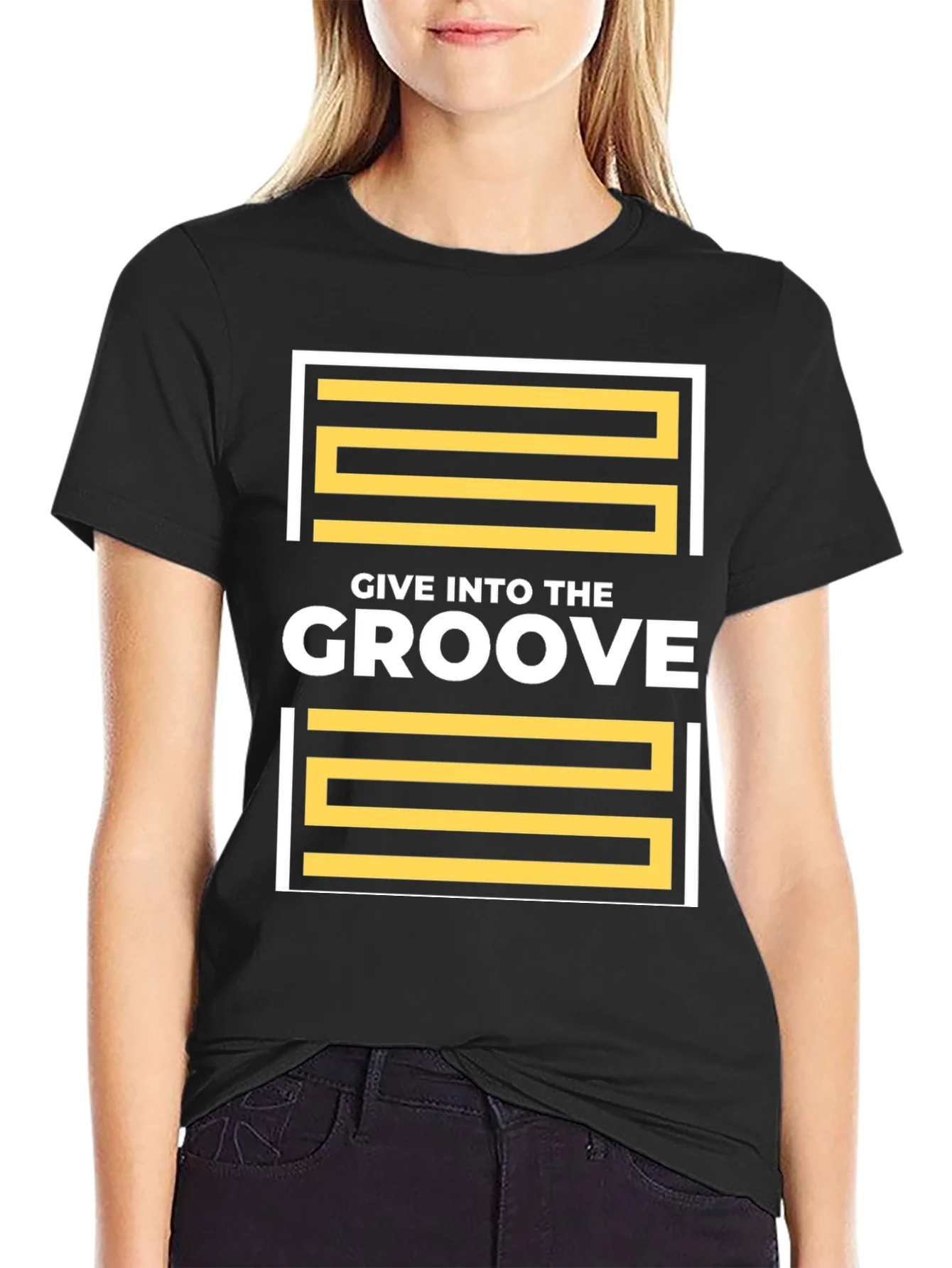 Give Into The Groove Black T-Shirt