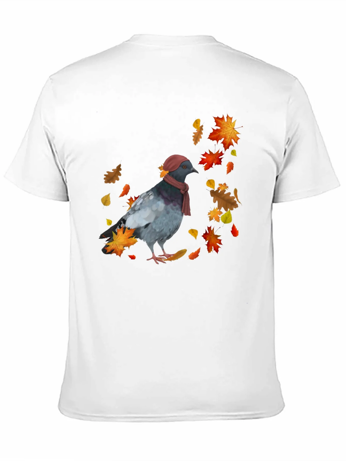 Pigeon Fall T-Shirt - Autumn Bird Tee
