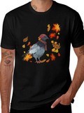 Pigeon Fall T-Shirt - Autumn Bird Tee
