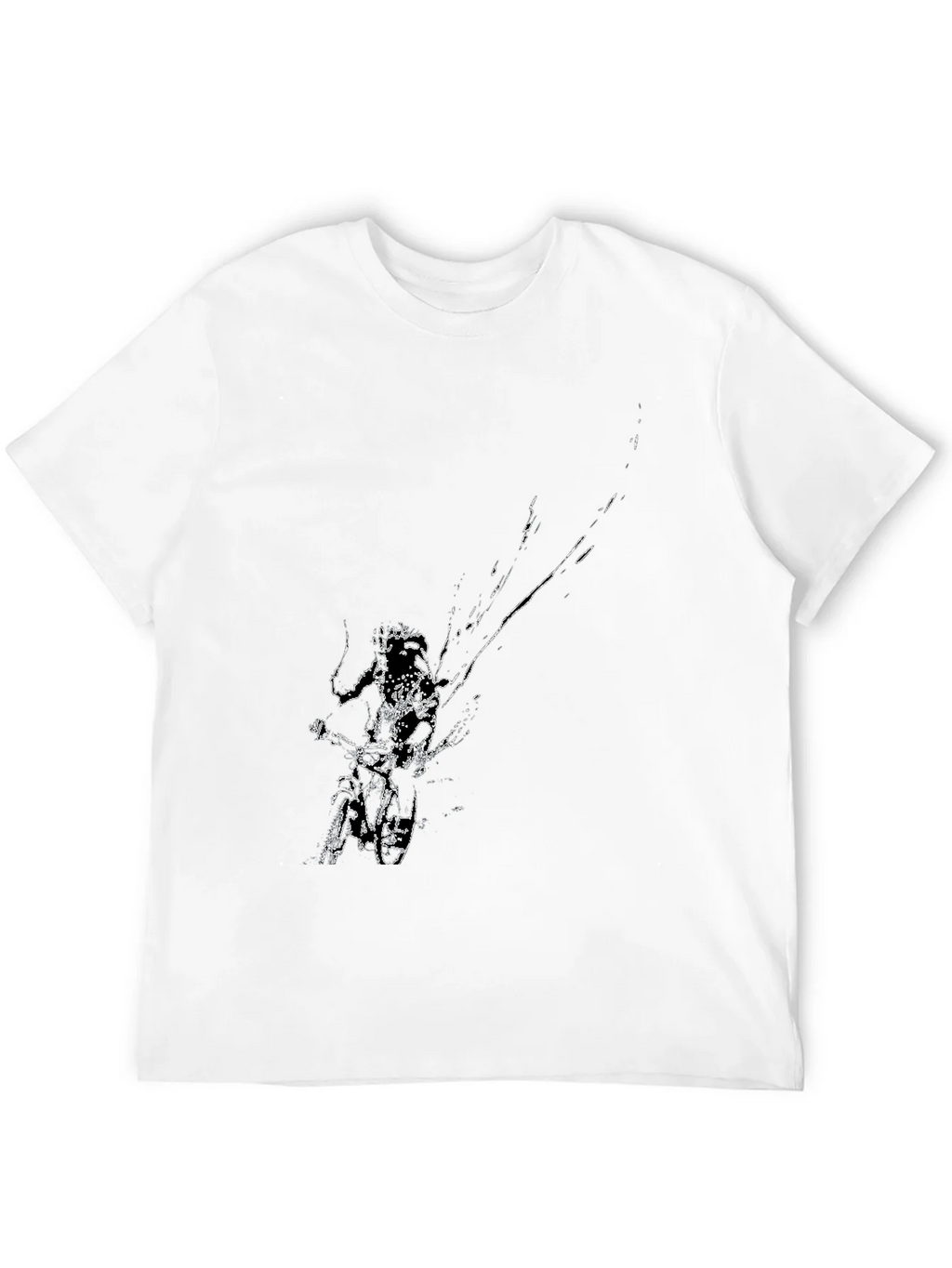 Skeleton Biker Graphic Tee - Cool Black T-Shirt