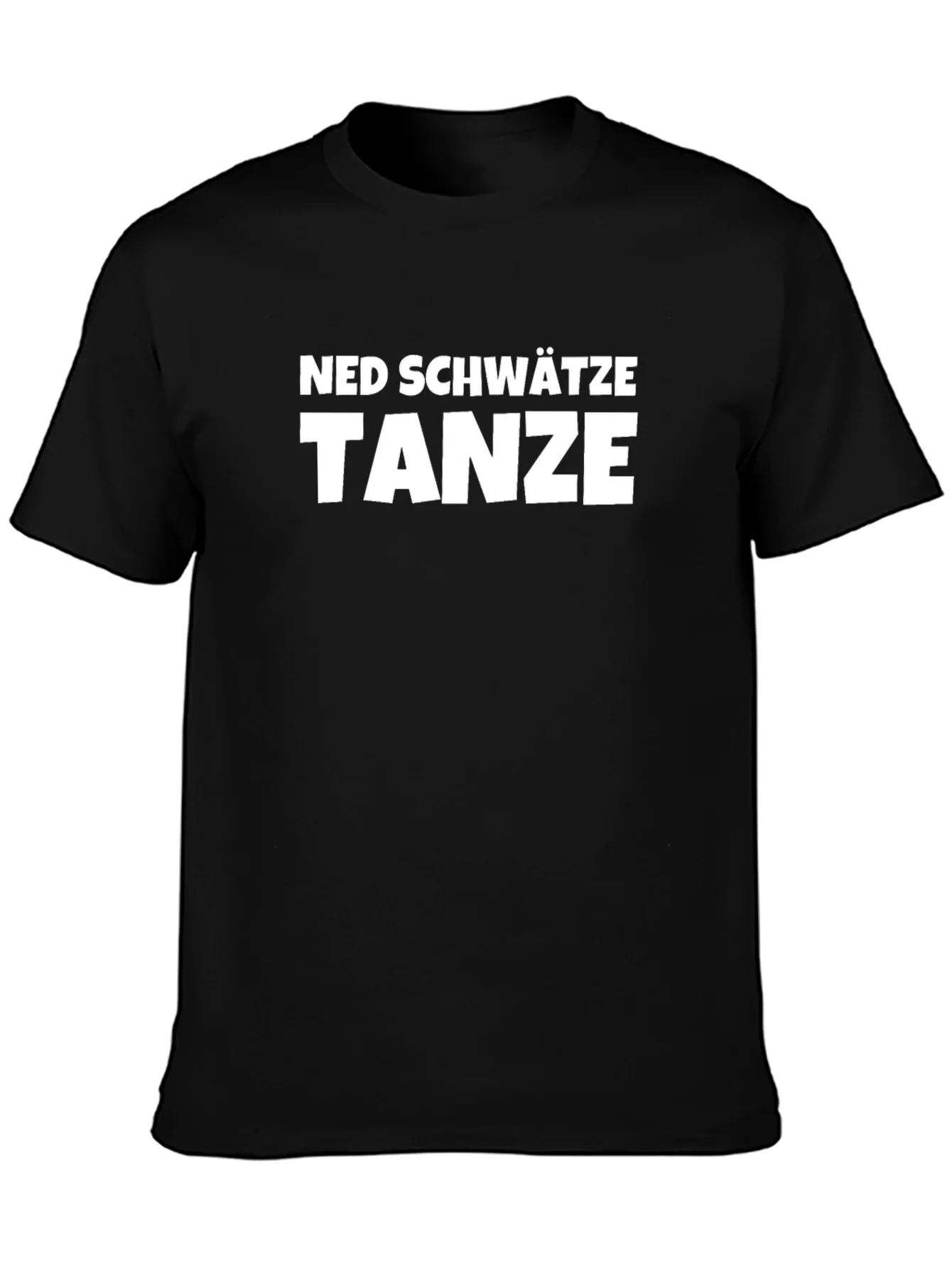 Ned Schwätze Tanze T-Shirt - Black Cotton Blend Tee