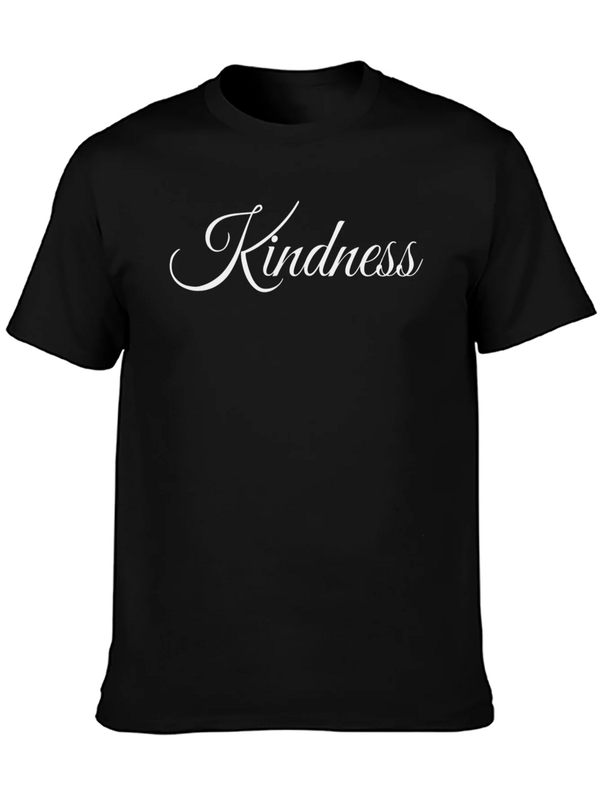 Kindness Graphic Tee - Classic Black Crew Neck T-Shirt