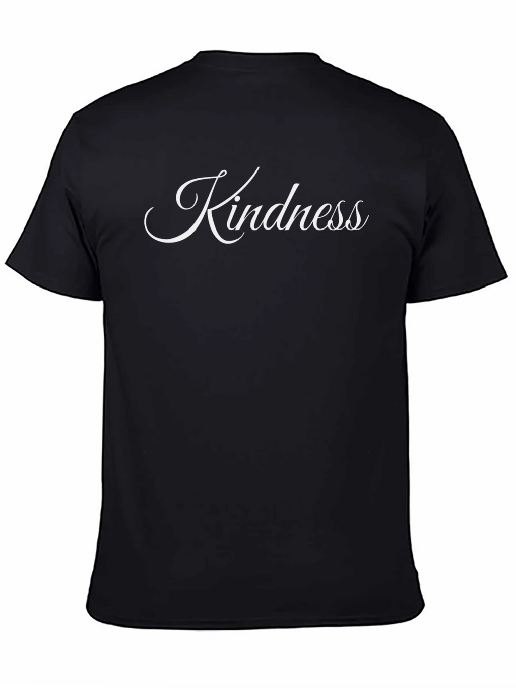 Kindness Graphic Tee - Classic Black Crew Neck T-Shirt