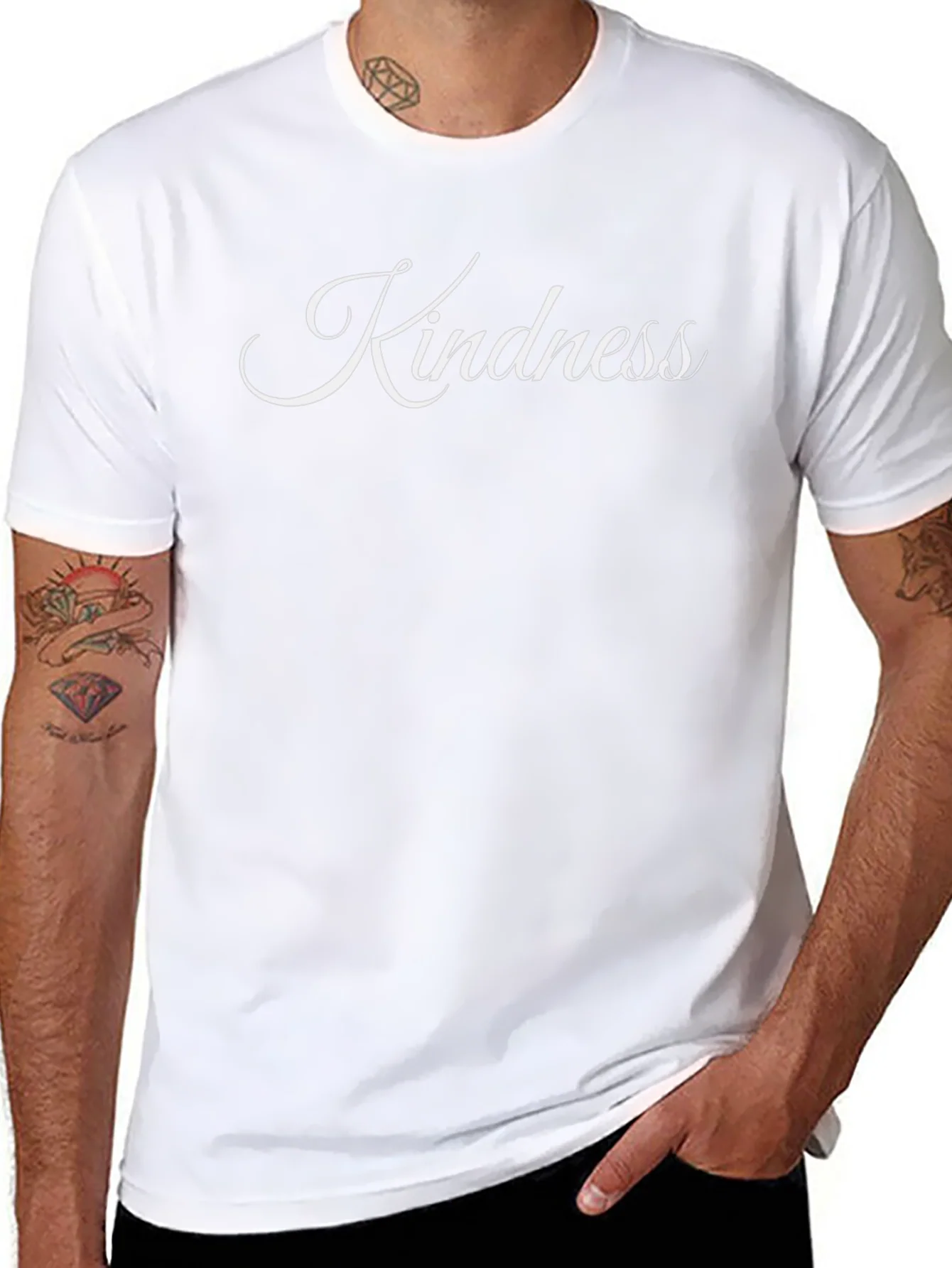 Kindness Graphic Tee - Classic Black Crew Neck T-Shirt