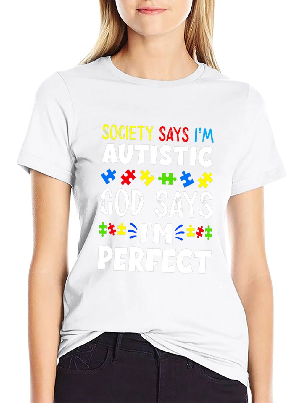 Autism Awareness T-Shirt - God Says Im Perfect
