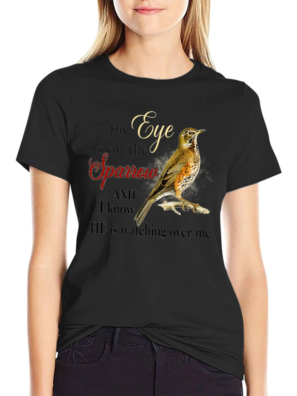 Eye is on the Sparrow Graphic T-Shirt