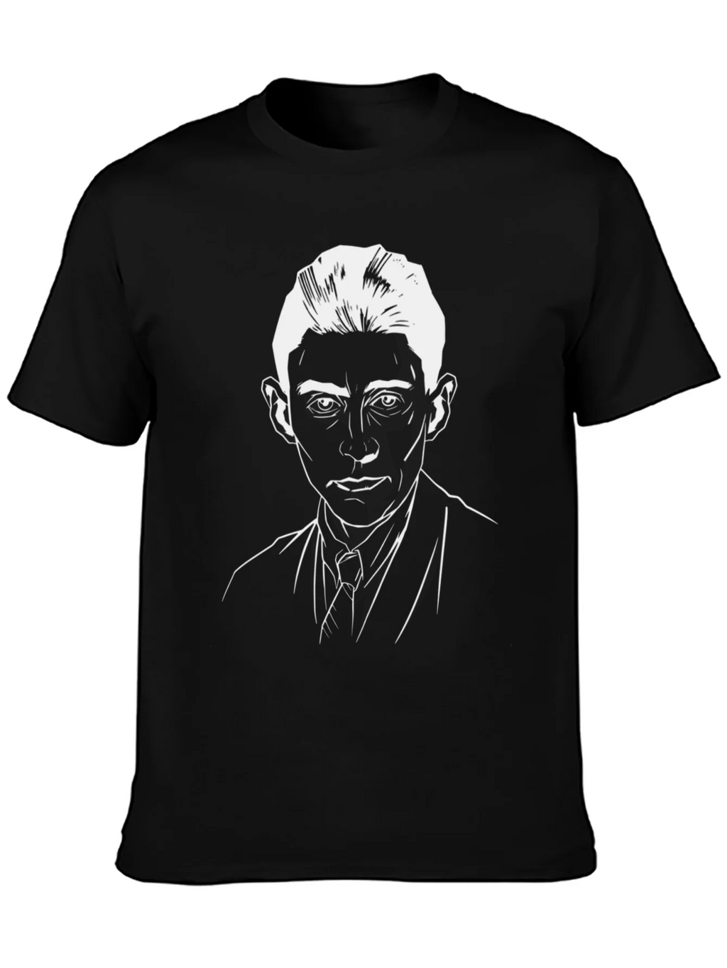 Kafka Portrait Graphic T-Shirt - Black