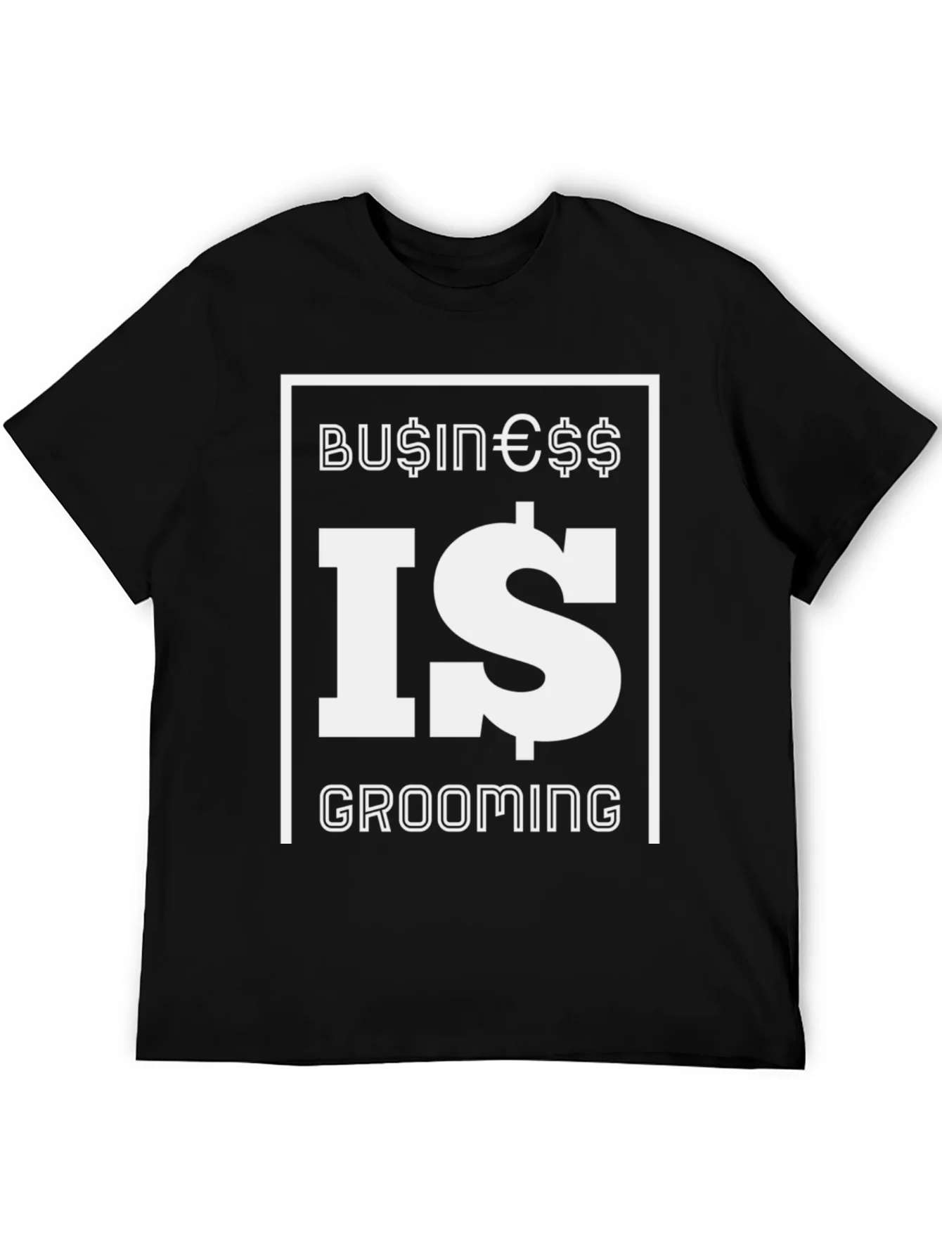 Business Is Grooming Graphic Tee - Stylish Black T-Shirt