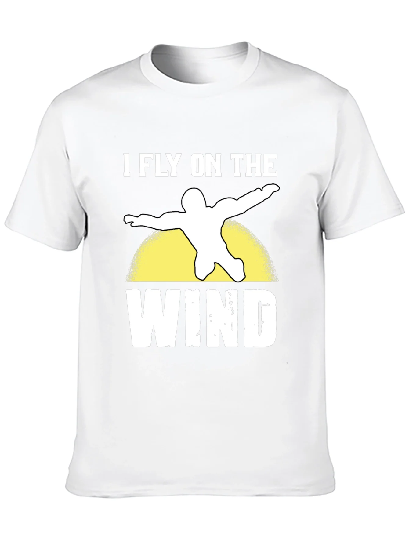 I Fly On The Wind Skydiving Black T-Shirt