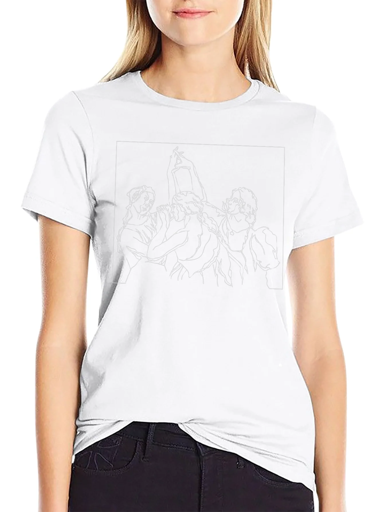 Artistic Line Drawing T-Shirt - Unique Graphic Tee