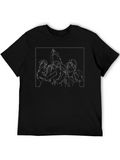 Artistic Line Drawing T-Shirt - Unique Graphic Tee