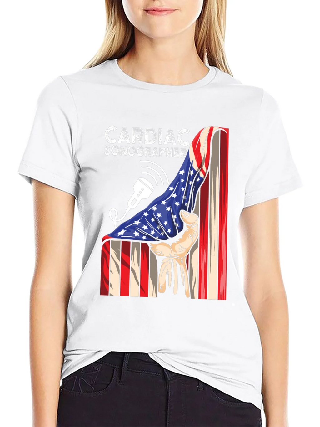 Cardiac Sonographer Patriotic T-Shirt
