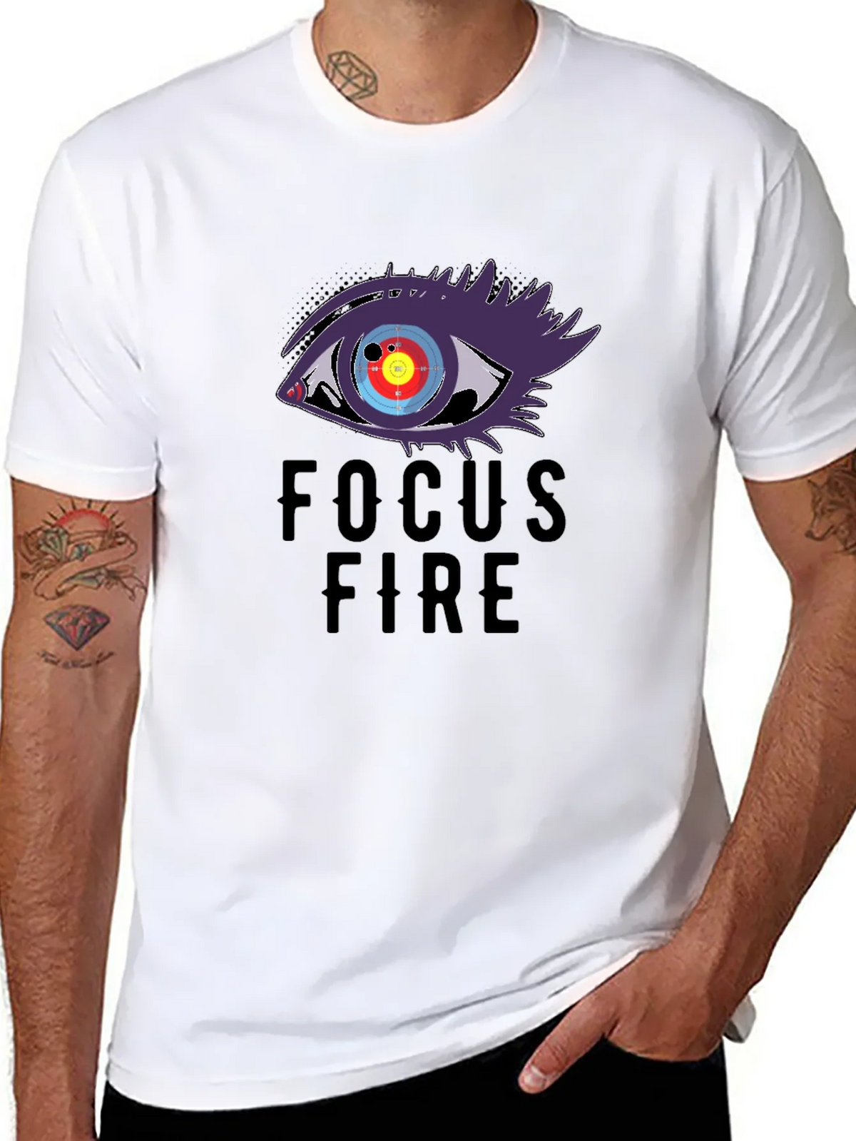 Focus Fire Graphic Tee - Eye Target Design