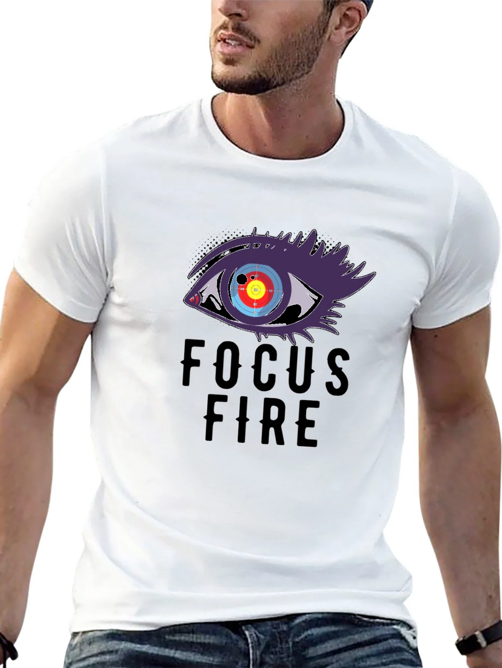 Focus Fire Graphic Tee - Eye Target Design
