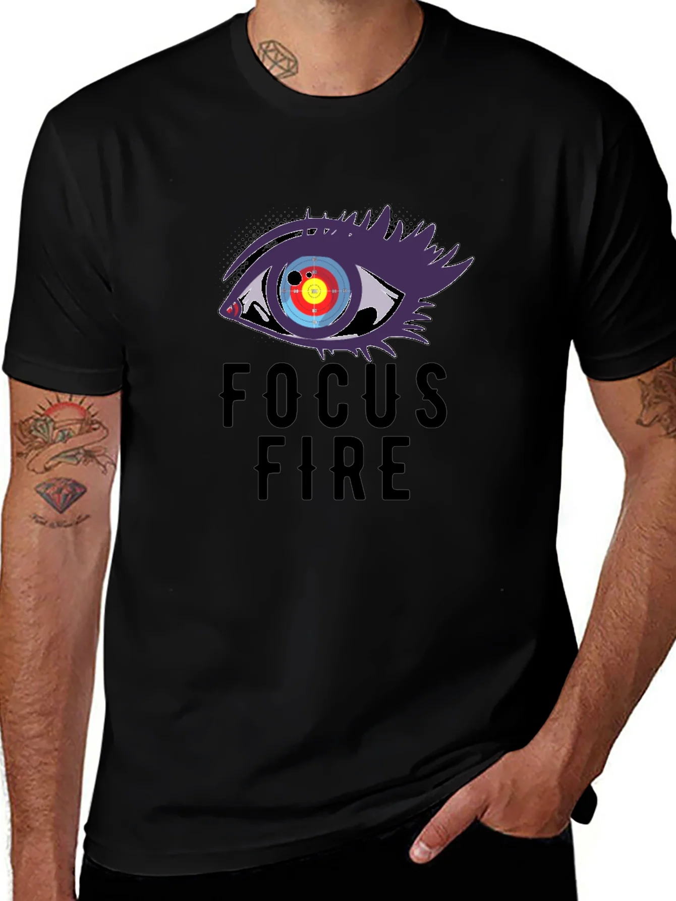 Focus Fire Graphic Tee - Eye Target Design