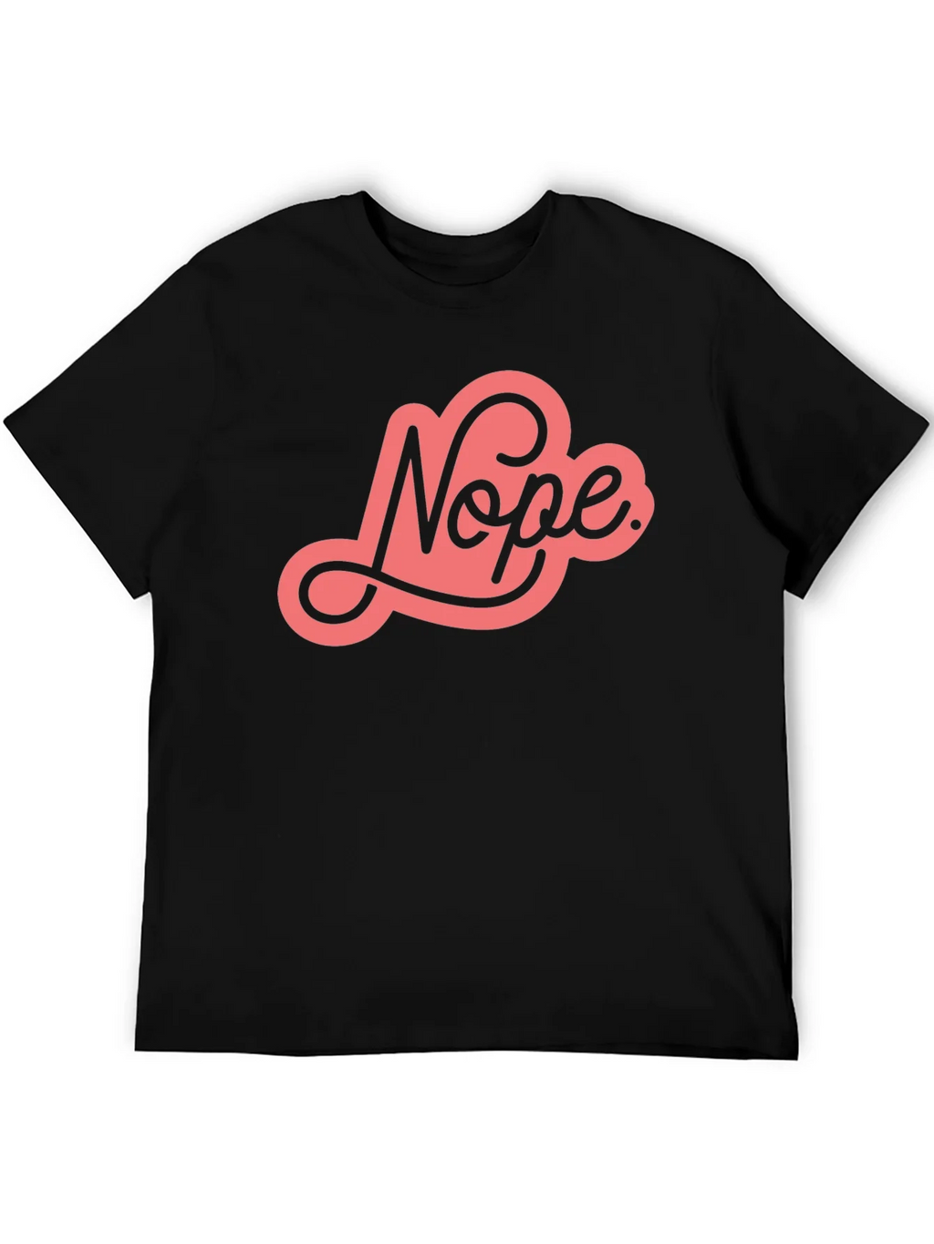 Nope Graphic Tee - Unisex Black Cotton T-Shirt