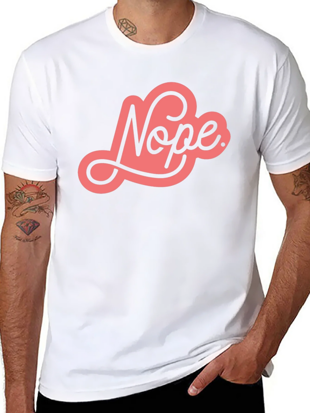 Nope Graphic Tee - Unisex Black Cotton T-Shirt