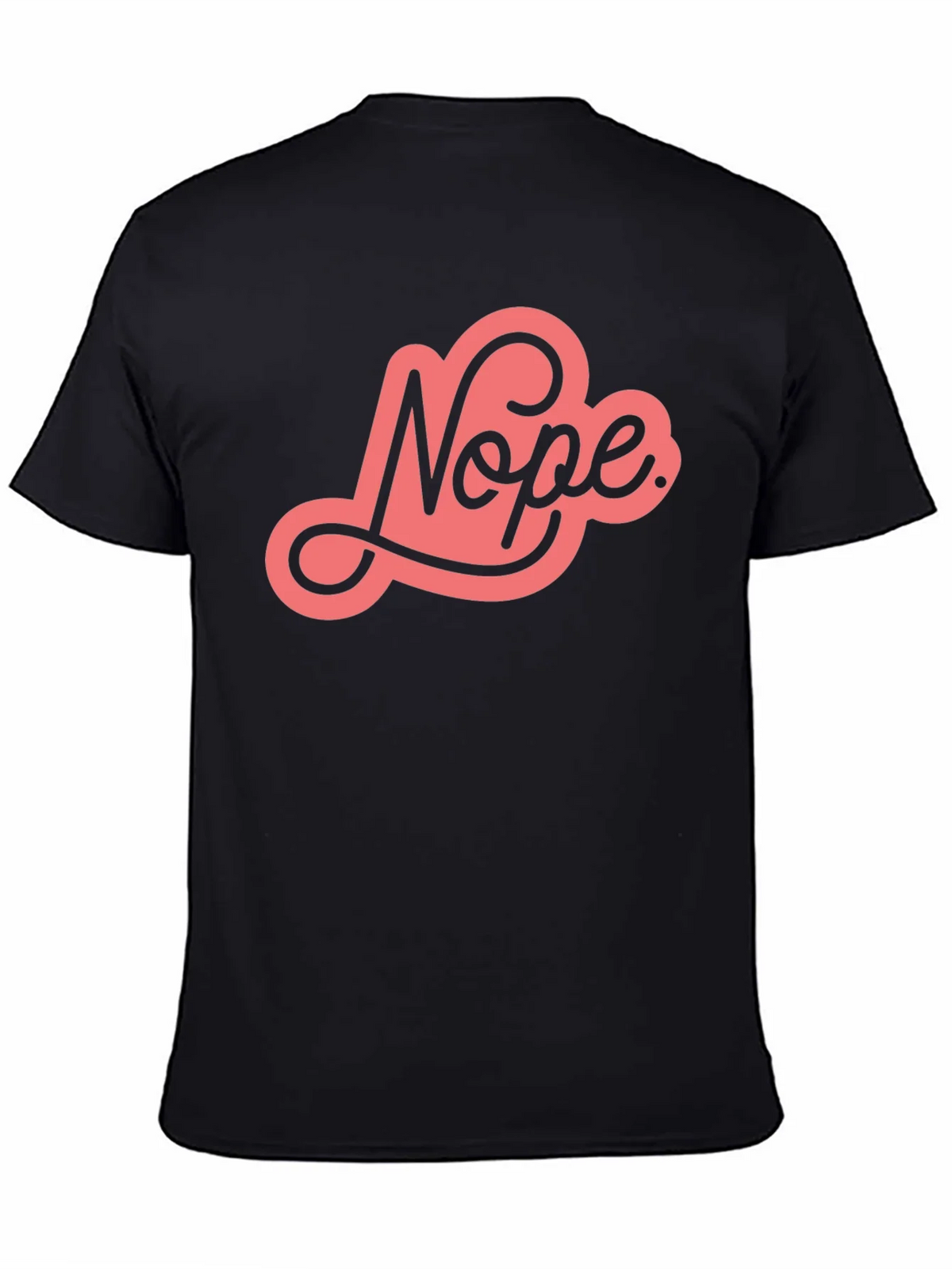 Nope Graphic Tee - Unisex Black Cotton T-Shirt