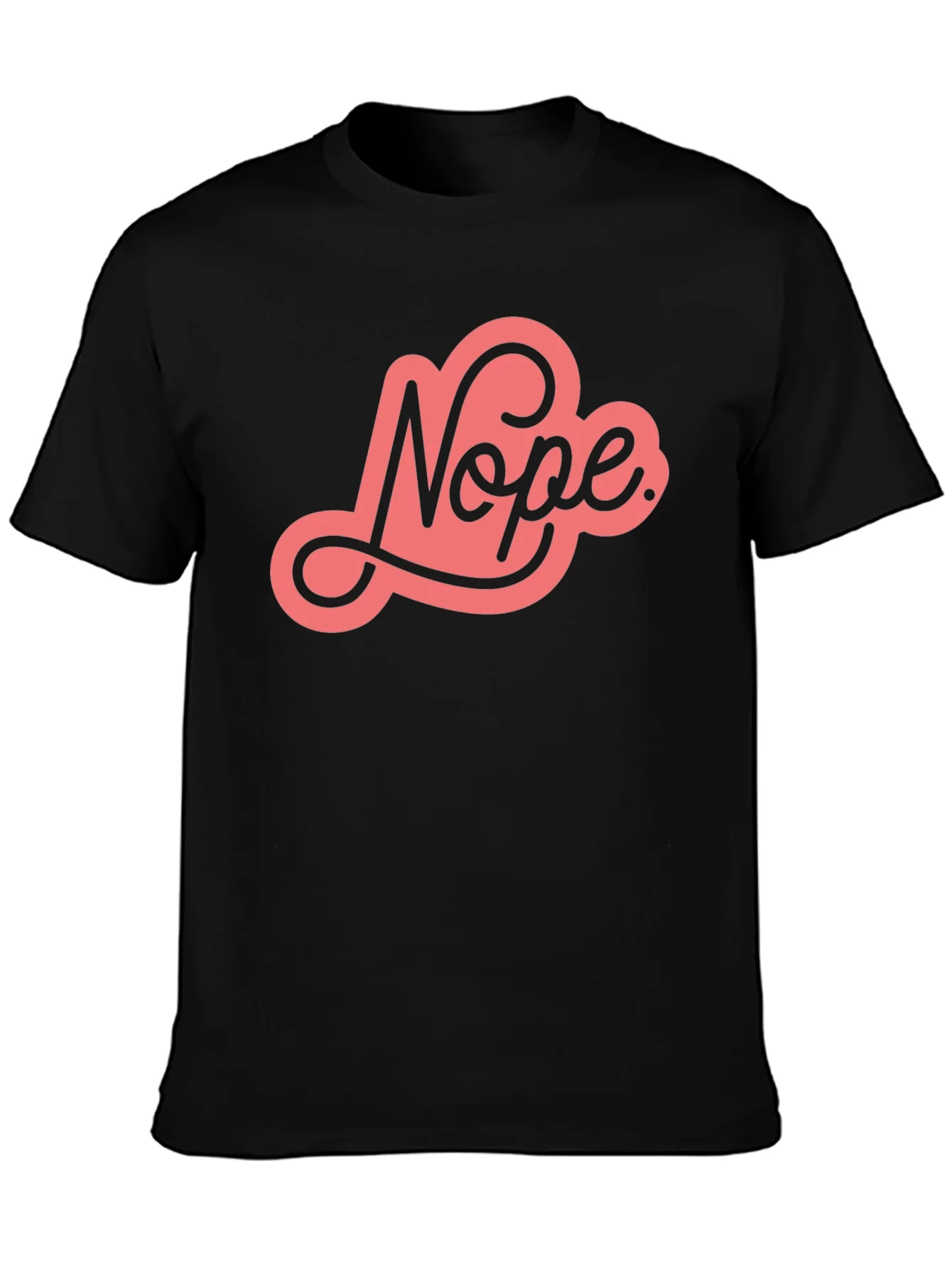 Nope Graphic Tee - Unisex Black Cotton T-Shirt