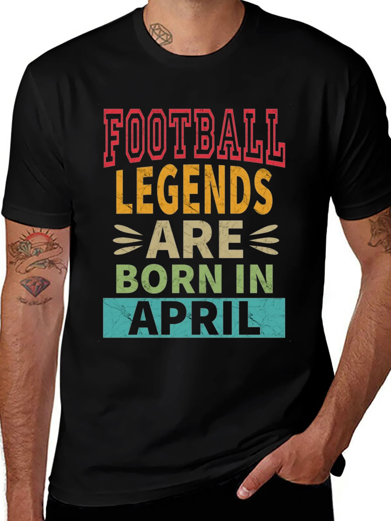 Football Legends Born In April T-Shirt