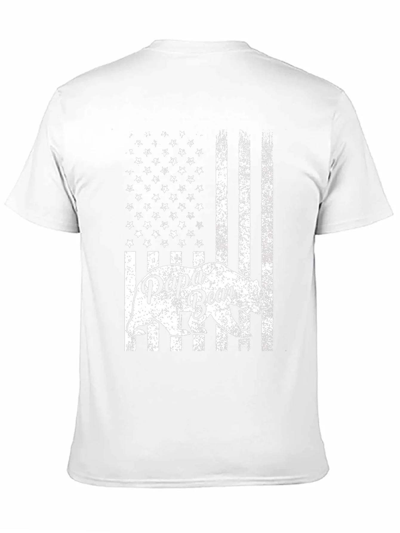 Papa Bear American Flag Graphic T-Shirt