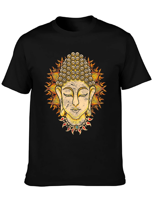 Buddha Graphic Tee - Spiritual Black T-Shirt
