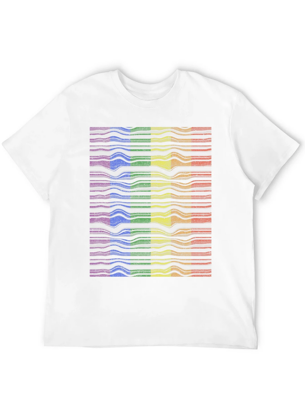 Rainbow Wave Graphic T-Shirt - Prideful Style