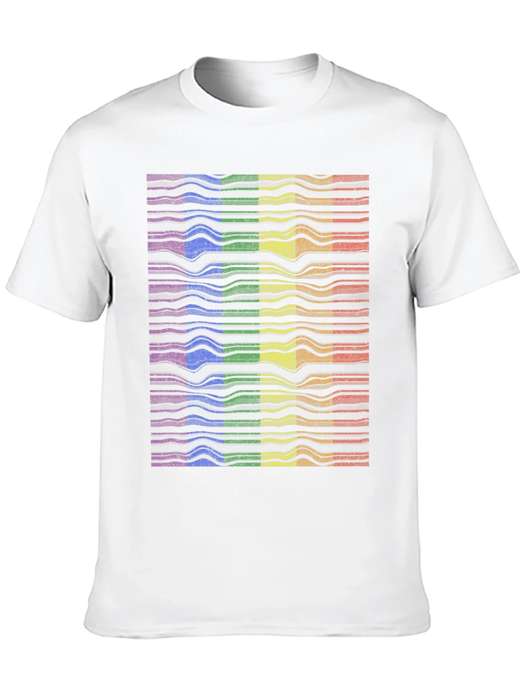 Rainbow Wave Graphic T-Shirt - Prideful Style