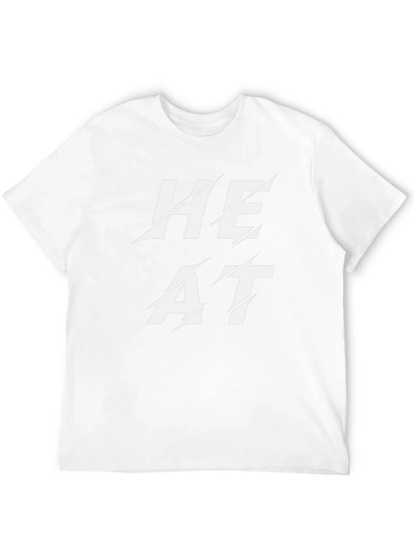 Heat Slashed Text Graphic Black T-Shirt