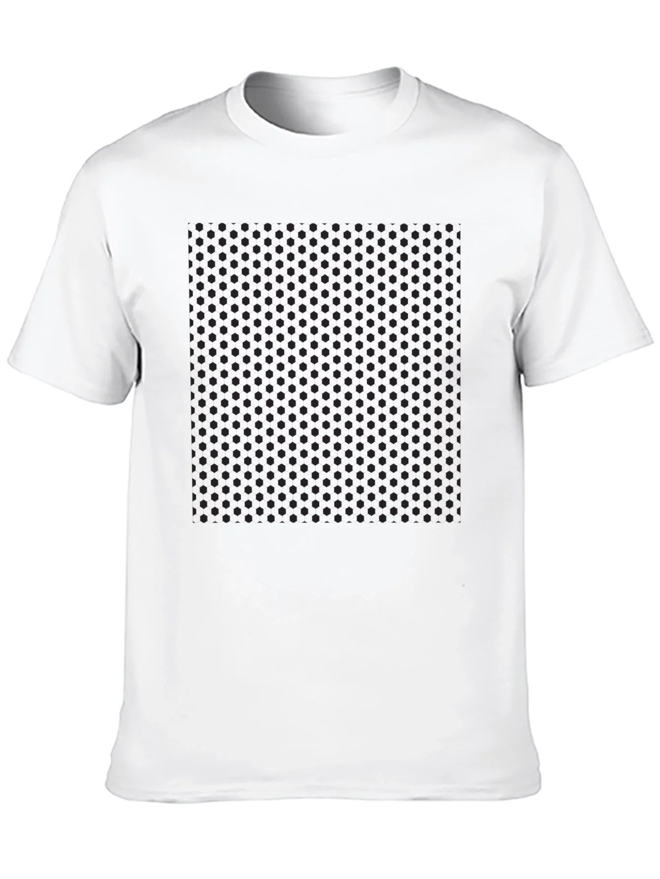 Mens Black Polka Dot Pattern T-Shirt