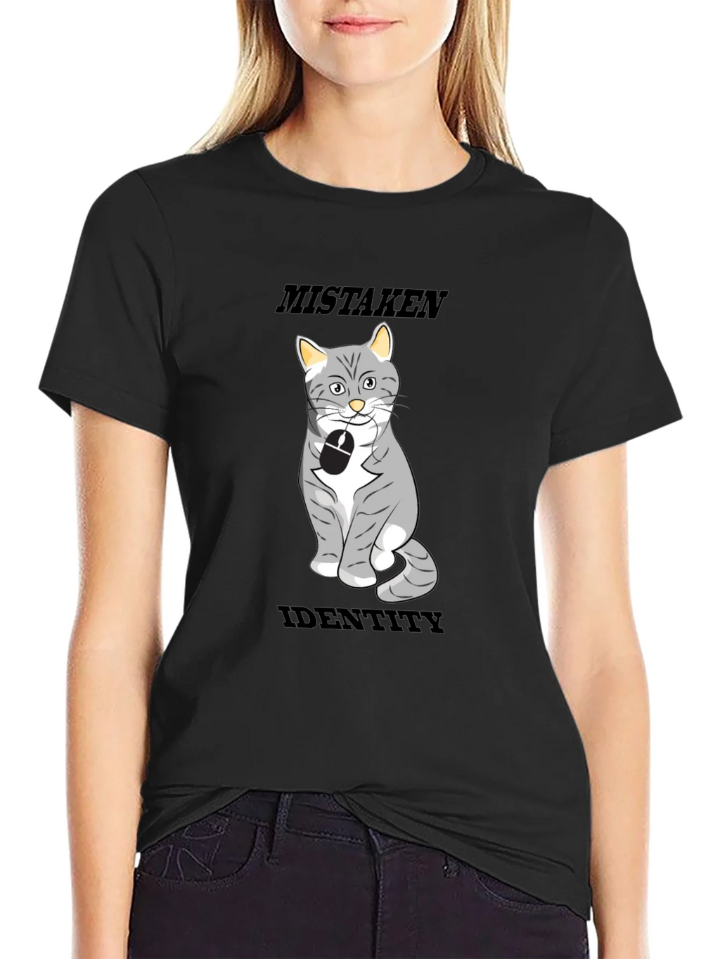 Mistaken Identity Cat T-Shirt Funny Graphic Tee