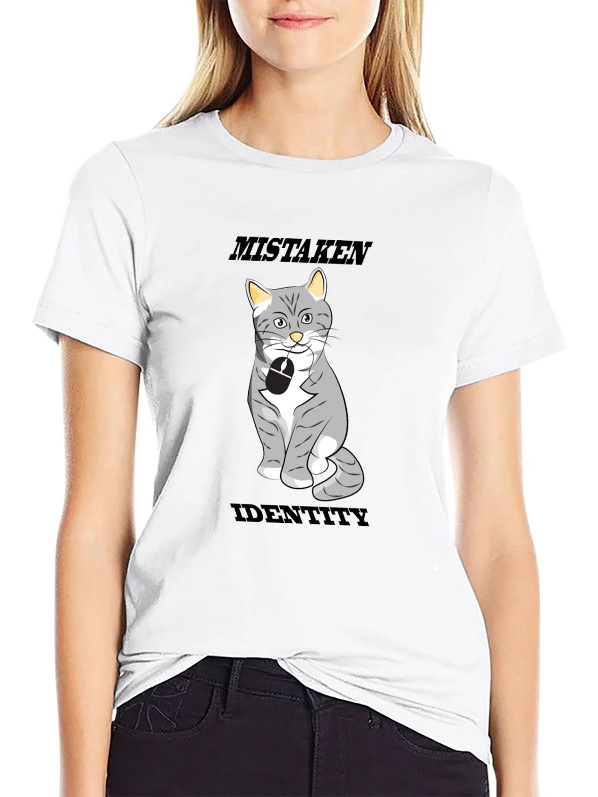 Mistaken Identity Cat T-Shirt Funny Graphic Tee