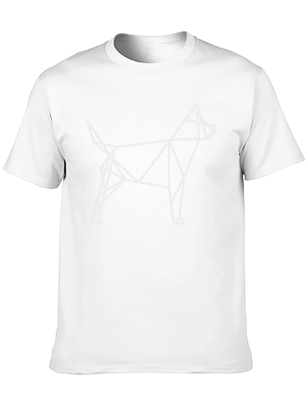 Geometric Dog Graphic Black T-Shirt